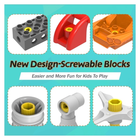 Makerzoid Big Building Blocks Mechanical kompatybilne z Duplo 40w1 Makerzoid Big Building Blocks Mechanical kompatybilne z Duplo 40w1