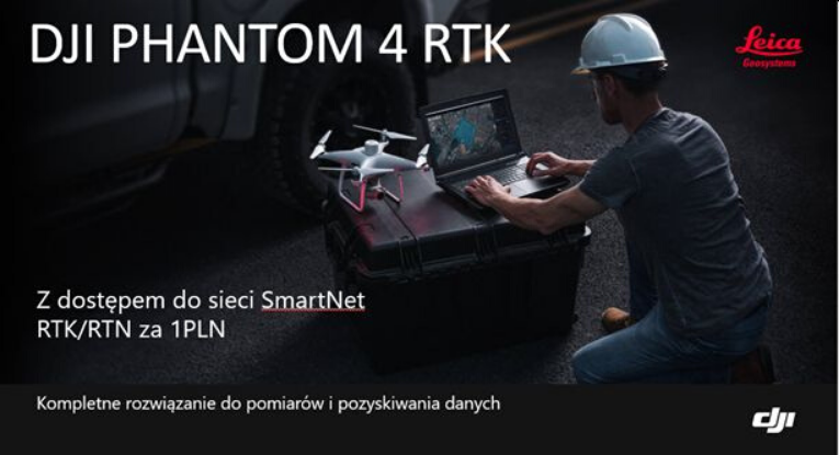 Zestaw Phantom 4 RTK +  Dostęp do sieci RTK